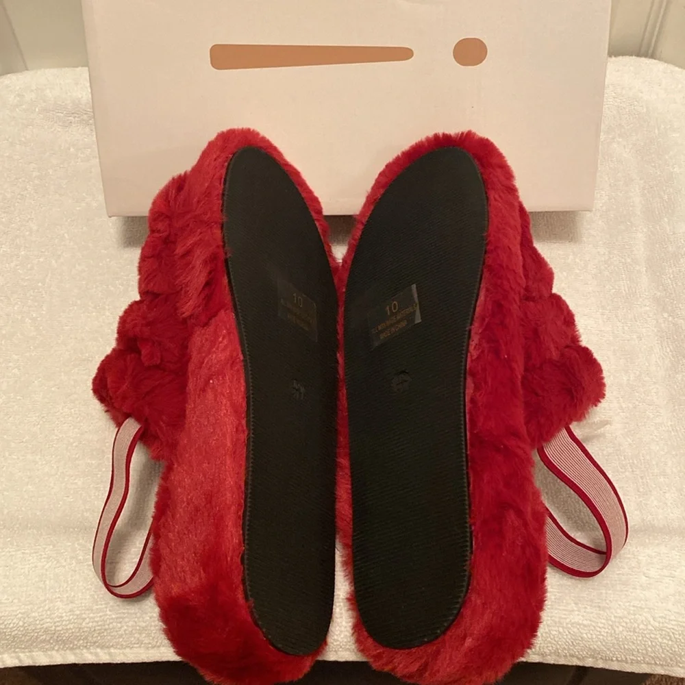 Brand New Miss Morei Red Open Toe Slippers…size 10 - Picture 6 of 8